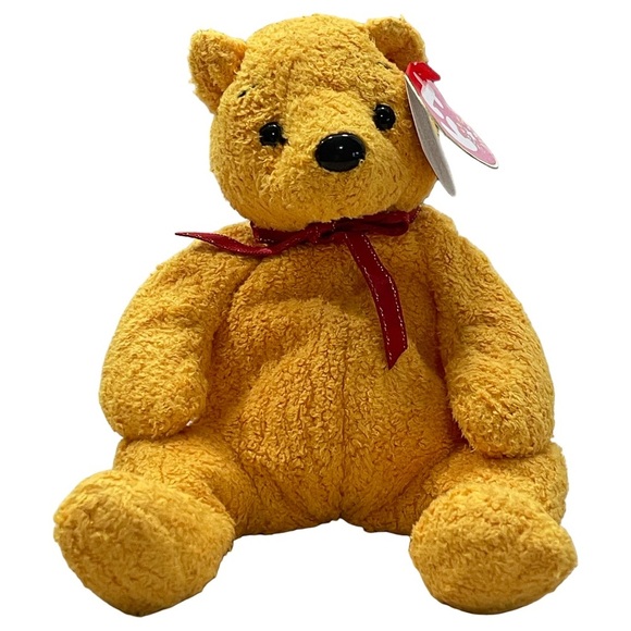 TY Beanie Babies "Controversial" Poopsie Bear (Retired 2002) with Tags - Picture 1 of 6